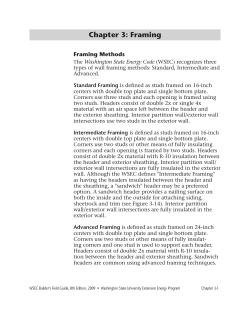Chapter 3: Framing - WSU Energy Program