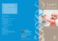 don`t burn - Women`s and Children`s Hospital