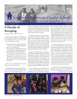 January 2014 - Southwest Baltimore Charter School