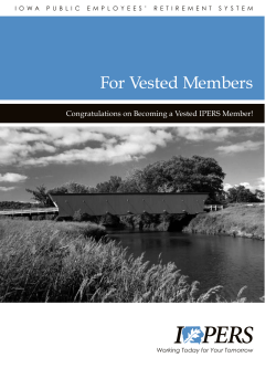 New Member For Vested Members