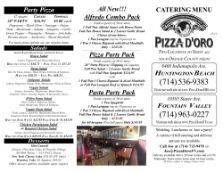 All New!!! Alfredo Combo Pack Pizza Party Pack Pasta Party Pack