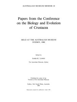 On the origin of Crustacea