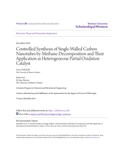 Controlled Synthesis of Single-Walled Carbon Nanotubes by