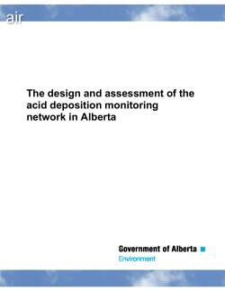 The design and assessment of the acid deposition monitoring