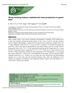 Wasp hawking induces endothermic heat production in guard bees