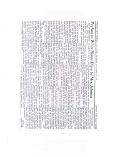 Preface to White House Diary by Mrs. Johnson