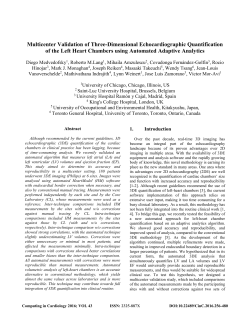 Multicenter Validation of Three-Dimensional Echocardiographic