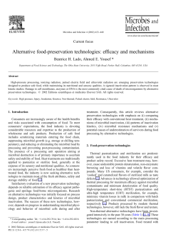 Alternative food-preservation technologies: efficacy and mechanisms