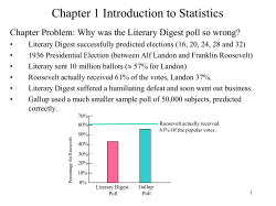 Chapter 1 Introduction to Statistics