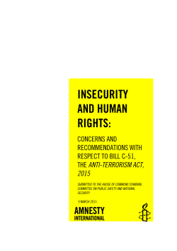 insecurity and human rights - Amnesty International Canada