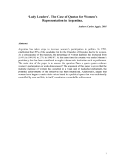 Is quota system a good way to give more participation to women in