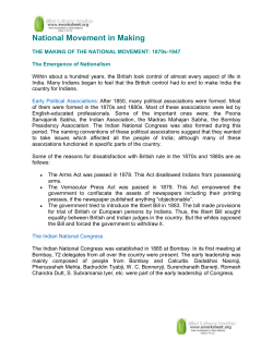 National Movement in Making - E