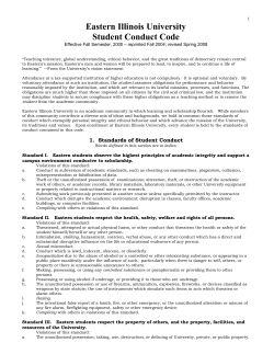 Eastern Illinois University Student Conduct Code