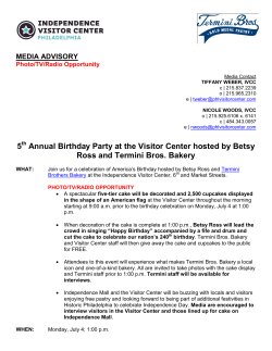 5 Annual Birthday Party at the Visitor Center hosted by Betsy Ross