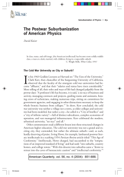 The Postwar Suburbanization of American Physics
