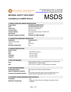 (MSDS) Calendula Flower Petals