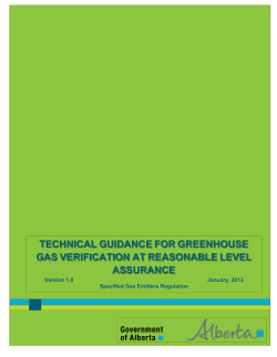 Technical Guidance for Greenhouse Gas Verification at Reasonable