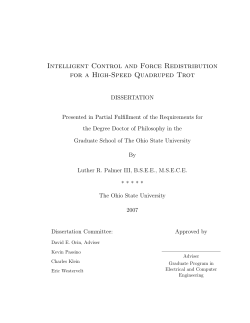 Intelligent Control and Force Redistribution for a High