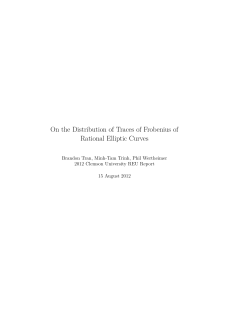 On the Distribution of Traces of Frobenius of Rational Elliptic Curves