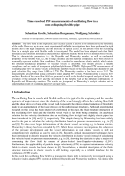 Time-resolved PIV measurements of oscillating flow in a non