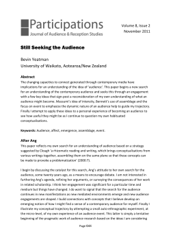 Still Seeking the Audience