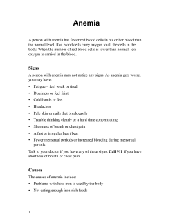 Anemia - Spanish - Health Information Translations