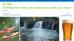 IP IPA Telling the story of water one pint at a time