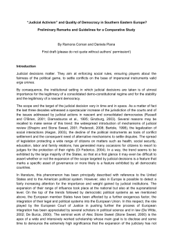 Is There any &ldquo;Judicial Activism&rdquo; in Europe