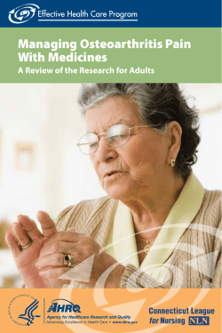 Managing Osteoarthritis Pain With Medicines