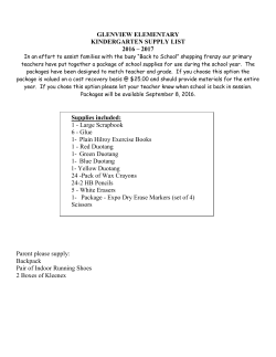 Supply Lists 2016- 2017