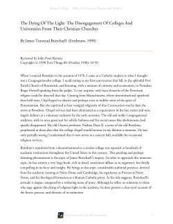 The Dying Of The Light: The Disengagement Of Colleges And