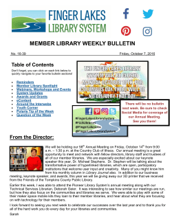 FLLS Weekly Bulletin 16.39 Week of October 7