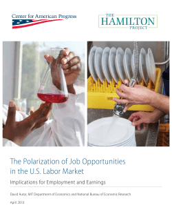 The Polarization of Job Opportunities in the US
