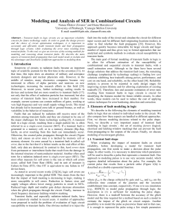 Modeling and Analysis of SER in Combinational Circuits