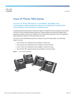 Cisco IP Phone 7800 Series Data Sheet