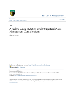 A Federal Cause of Action Under Superfund