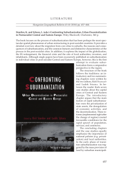 Confronting Suburbanization. Urban Decentralization in
