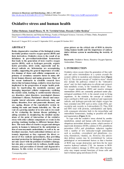 Oxidative stress and human health