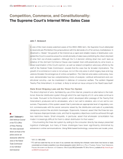 Competition, Commerce, and Constitutionality