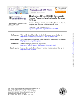 and TRAIL Receptors in - The Journal of Immunology