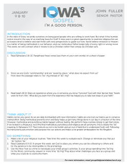 I`m a Good Person. - Prairie Lakes Church