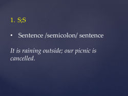 Punctuation Formulas