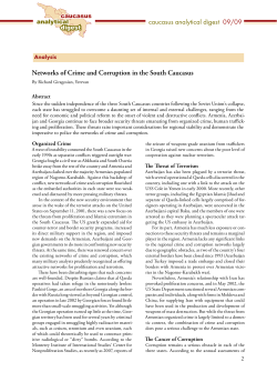 networks of Crime and Corruption in the south Caucasus