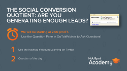 the social conversion quotient: are you generating enough leads?