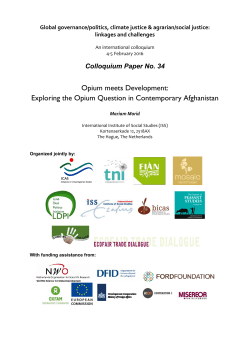 Opium meets Development: Exploring the