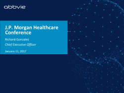 J.P. Morgan Healthcare Conference Presentation