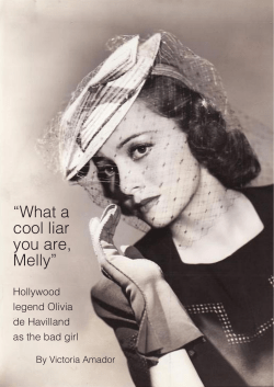 "What a Cool Liar You Are, Melly" by Victoria Amador