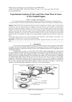 Experimental Analysis of Valve and Valve Seats Wear in Gases