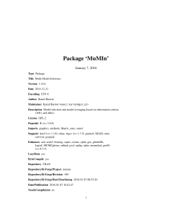Package `MuMIn`