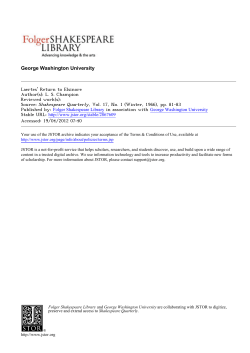 Laertes` Return to Elsinore